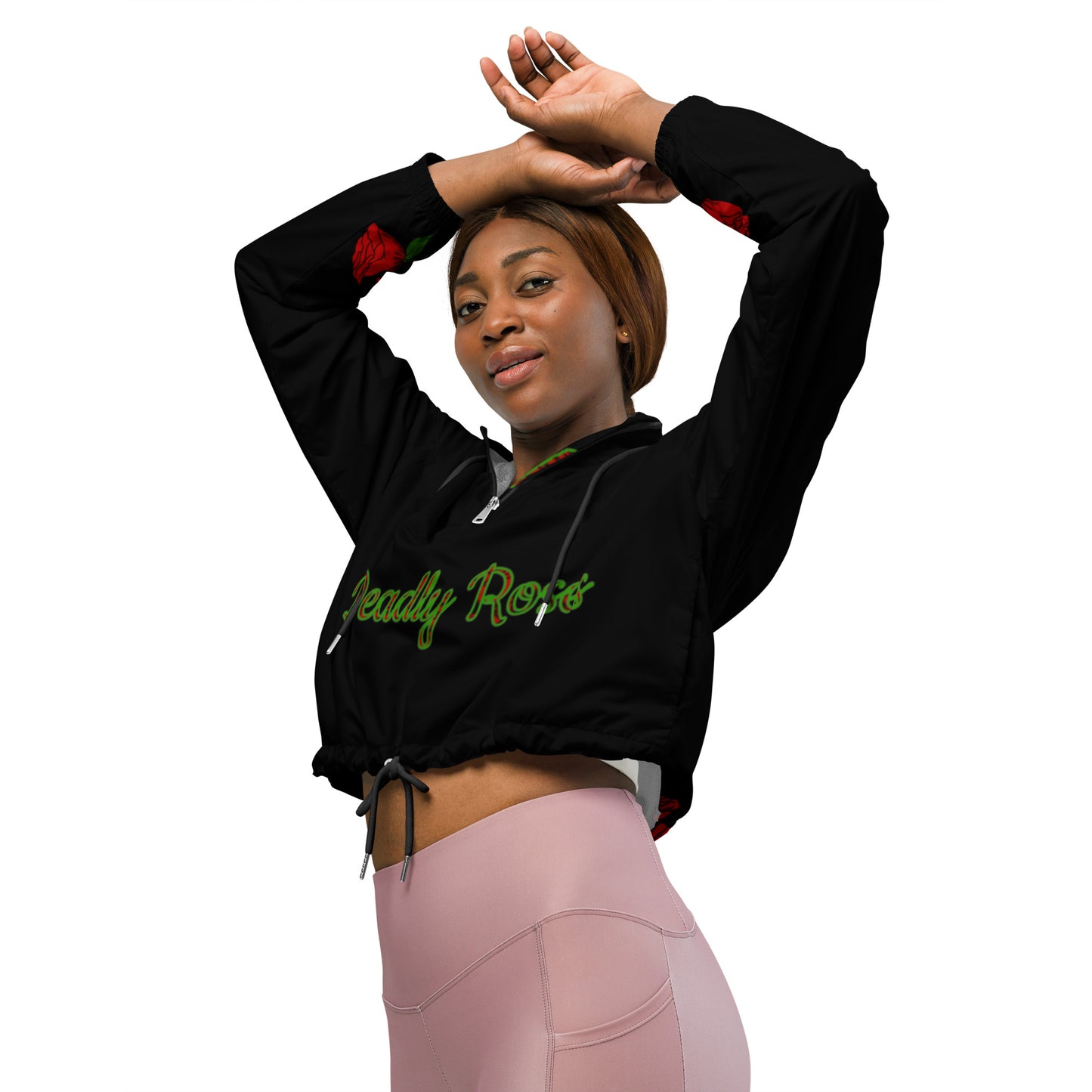 Deadly Roses Women’s cropped windbreaker