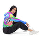 Chaos Abstract Women’s cropped windbreaker