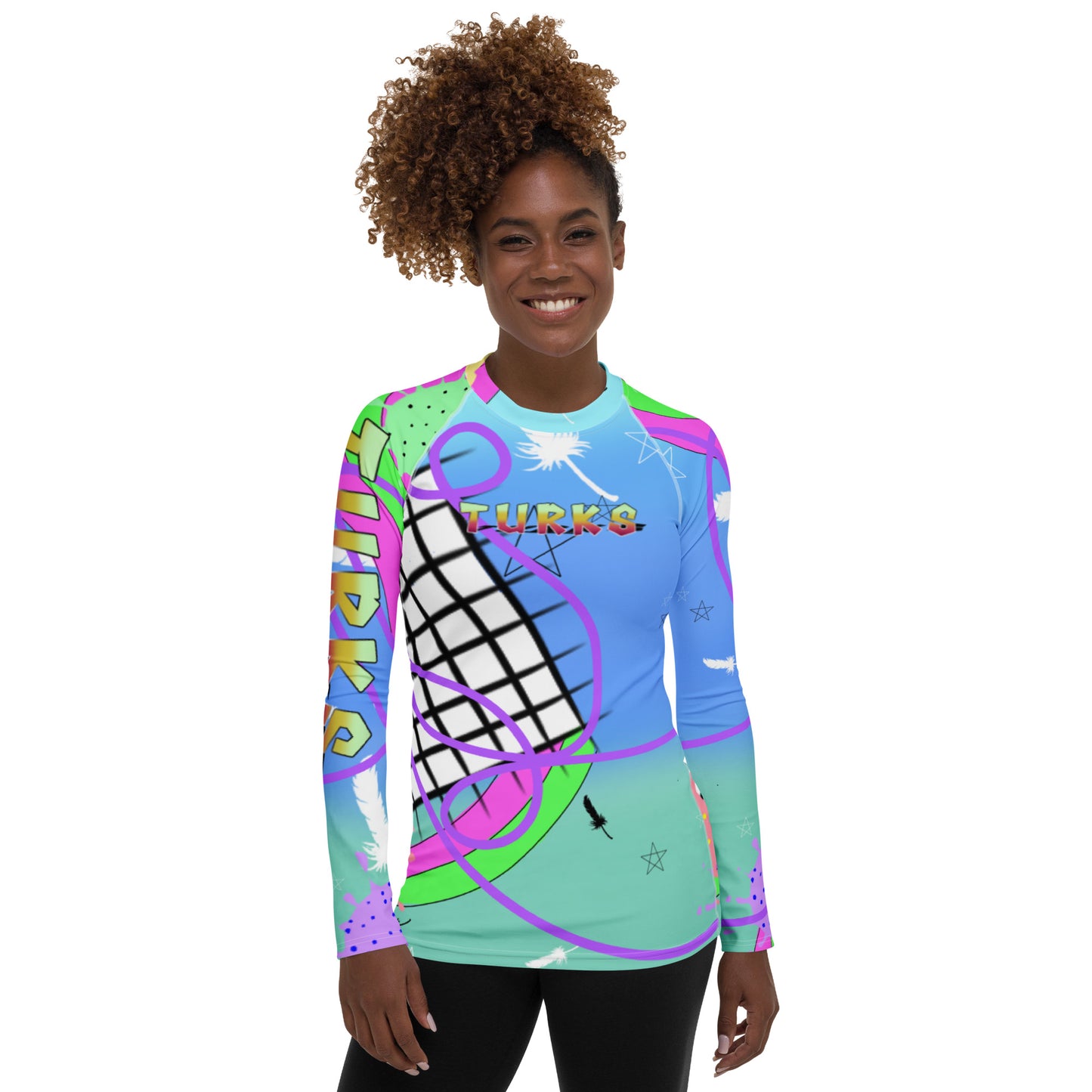 TURKS X Chaos Abstract Women's Rash Guard