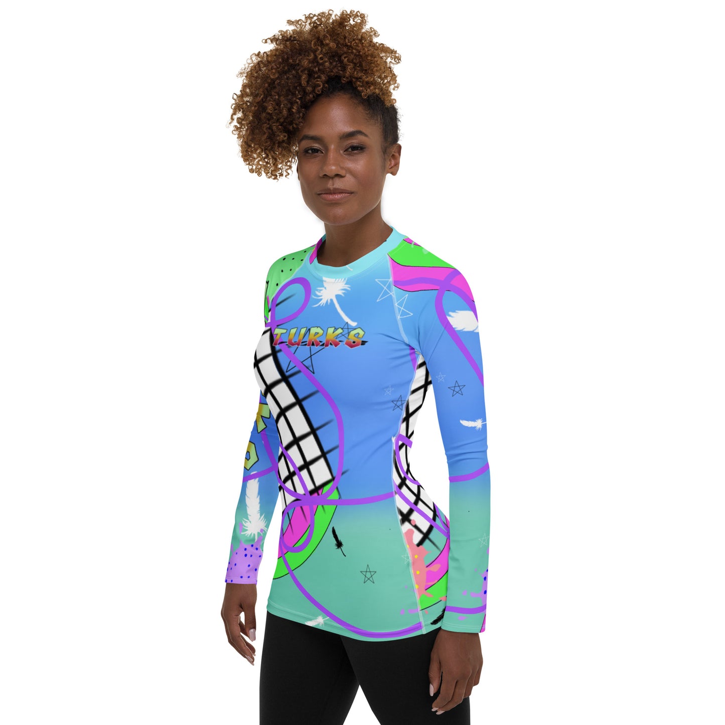 TURKS X Chaos Abstract Women's Rash Guard