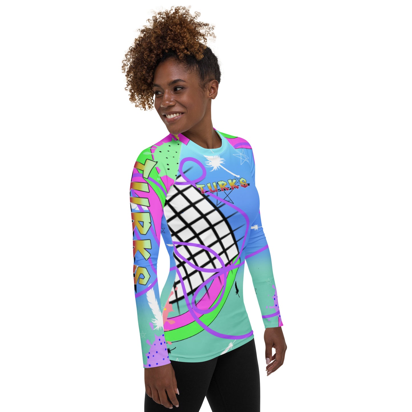 TURKS X Chaos Abstract Women's Rash Guard